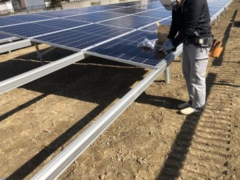 福山で太陽光発電所設置工事